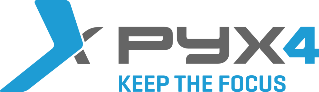 PYX4 - Logotype de la marque PYX4 pour les fêtes de noel en couleur